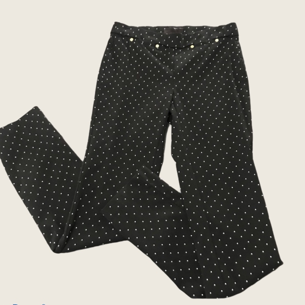 Polka Dotted Straight Leg Pants